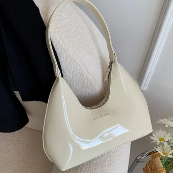 Women's Shoulder Bag Y2k Handbags Luxury Design Half Moon Handbag Fashion Small Crescent Underarm Bags Purse ﻿