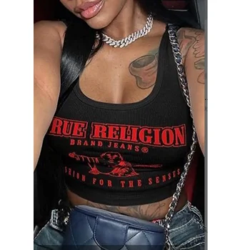 Sexy Graphic Fashion Top Printed Summer Clothes Women Y2K Cropped Tank Tops Tees