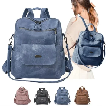 2025 New Backpack Purse for Womens, Waterproof PU Leather Backpacks Handbags, Ladies Casual Shoulder Bags